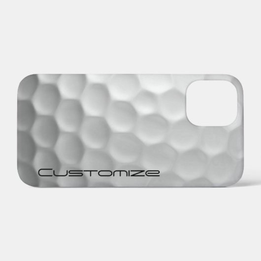 Coques Case-Mate iPhone Golf Ball Dimples motif avec texte personnalisé (Verso (horizontal))