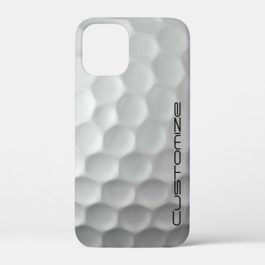 Coques Case-Mate iPhone Golf Ball Dimples motif avec texte personnalisé (Verso)