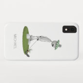 Coques Case-Mate iPhone Golf Cartoon Teoff Nom personnalisé | Golf (Dos (Horizontal))