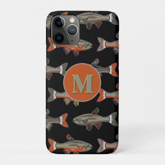 Coques Case-Mate iPhone Golf et Pêche Truite Brune Orange Gris Noir (Dos)