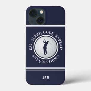 Case-Mate iPhone Case Golf Monogram Pro Golfer Modern Sports Blue Cute