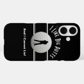 Coques Case-Mate iPhone Golfer I Like Big Putts Golf Humour Amusant Noir B (Verso (horizontal))