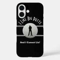 Golfeur J'aime les Gros Putt Humour Golf Fun Noir
