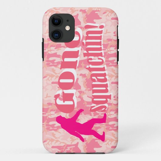 Coques Case-Mate iPhone Gone Squatching sur camouflage rose (Dos)