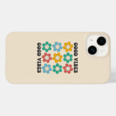 Coques Case-Mate iPhone Good Vibes Fleurs marguerites colorées (Verso (horizontal))