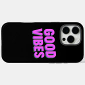 Coques Case-Mate iPhone GOOD VIBES - Personnalisé (Verso (horizontal))