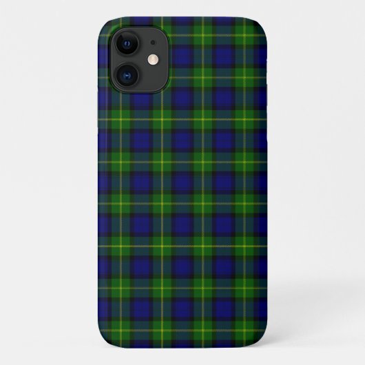 Coques Case-Mate iPhone Gordon tartan bleu vert plaid (Dos)