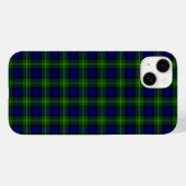 Coques Case-Mate iPhone Gordon tartan bleu vert plaid (Verso (horizontal))