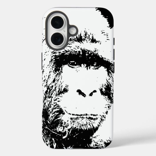 Coques Case-Mate iPhone Gorille noire et blanche (Verso)