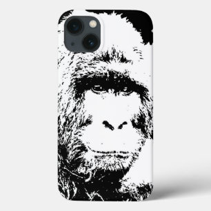 Coques Pour iPhone Gorille noire et blanche