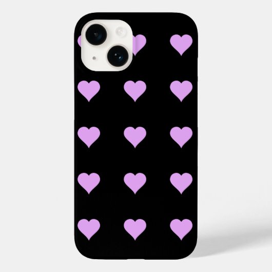 Coques Case-Mate iPhone Goth Black and Pink Heart Design (Verso)