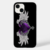 Coques Case-Mate iPhone Goth Coeur pourpre avec Ange Ailes (Verso)