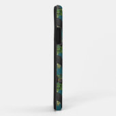 Coques Case-Mate iPhone Goth Crows et Roses noirs Profond Turquoise Motif (Dos/Droite)