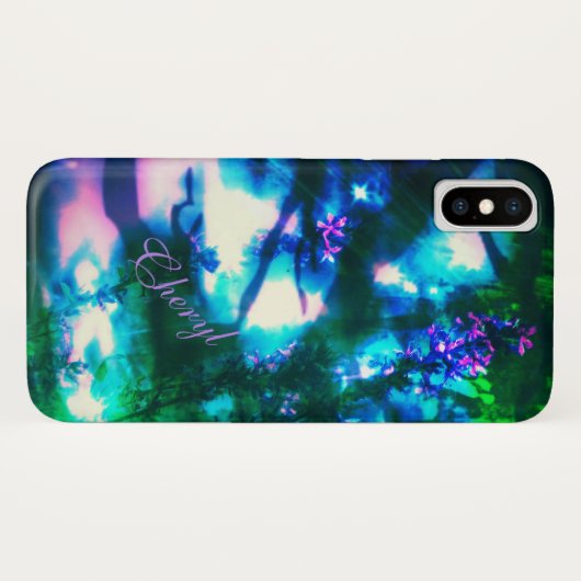 Coques Case-Mate iPhone Goth oriental fleur sauvage (Dos (Horizontal))