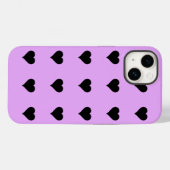 Coques Case-Mate iPhone Goth Rose et Black Heart Design (Verso (horizontal))