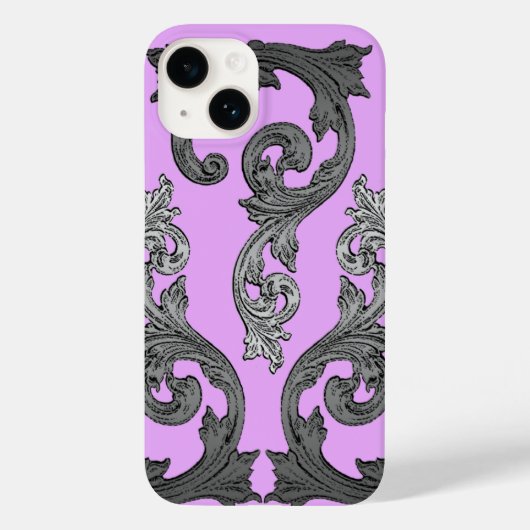 Coques Case-Mate iPhone Goth Rose et Grey Design élégant (Verso)