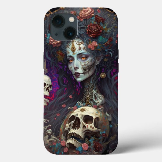 Coques Case-Mate iPhone Goth Skull Zombie Femme Gothique (Verso)