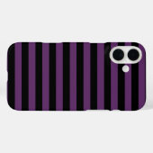 Coques Case-Mate iPhone Goth Stripes noires et violettes (Verso (horizontal))