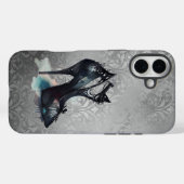 Coques Case-Mate iPhone Goth Vogue Grunge | Turquoise Splash Stiletto haut (Verso (horizontal))