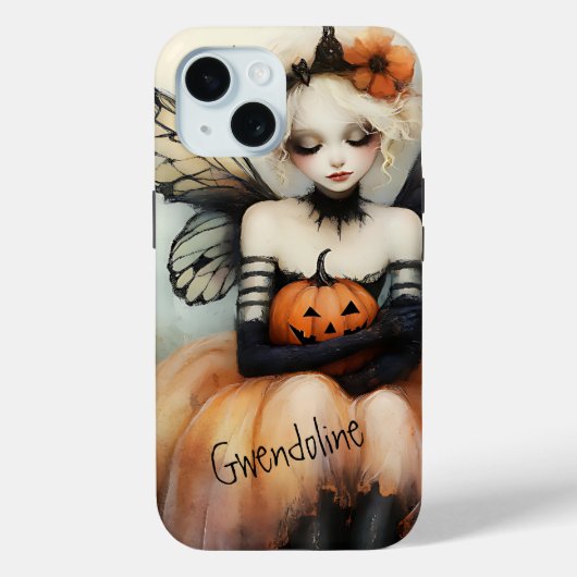 Coques Case-Mate iPhone Goth Whimsical Fée & Citrouille Custom Halloween (Verso)