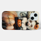 Coques Case-Mate iPhone Goth Whimsical Fée & Citrouille Custom Halloween (Verso (horizontal))