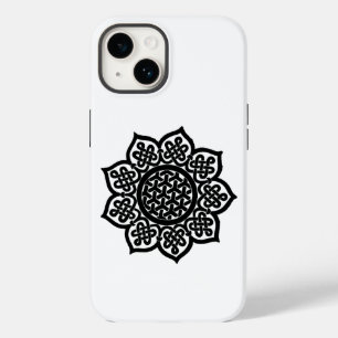 Coque Pour iPhone 14 GOTHIC SOLEIL Noir Blanc Celtique noeuds