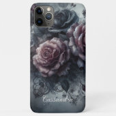 Coques Case-Mate iPhone Gothique Chic Personnalisé Rose Florale Victorienn (Dos)