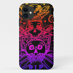 Case-Mate iPhone CASE GOTHIQUE NE VOYEZ PAS DE MAL, CEMETERY SKULLS TÉLÉ