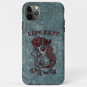 Case-Mate iPhone Case Gothique Pirate Skull Femme Vivre Fast Die Jolie