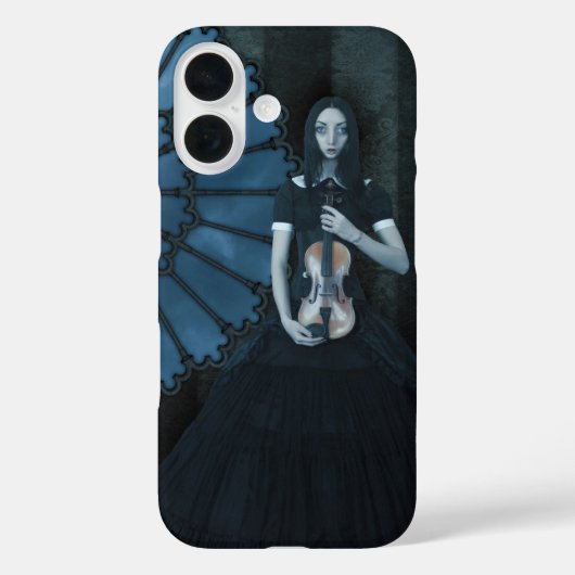Coques Case-Mate iPhone Gothique Victorian Girl tenant Violon Imaginaire f (Verso)