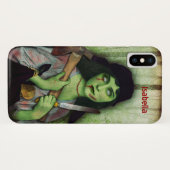 Coques Case-Mate iPhone Gothique Zombie Fille Halloween Nom Horreur (Dos (Horizontal))