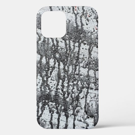 Coques Case-Mate iPhone goutte de peinture noire sur béton (Verso)