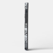 Coques Case-Mate iPhone goutte de peinture noire sur béton (Verso / Gauche)