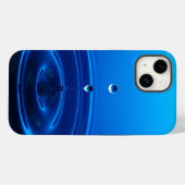 Coques Case-Mate iPhone Goutte d'eau profonde ondulation bleu esthétique (Verso (horizontal))