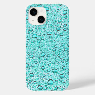 Coque Pour iPhone 14 gouttelettes d'eau aquamarines