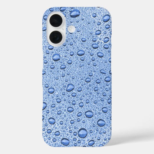 Coques Case-Mate iPhone Gouttelettes d'eau bleue (Verso)