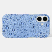 Coques Case-Mate iPhone Gouttelettes d'eau bleue (Verso (horizontal))