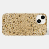Coques Case-Mate iPhone Gouttelettes d'eau dorées (Verso (horizontal))