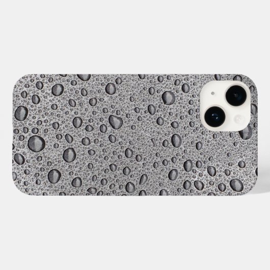 Coques Case-Mate iPhone gouttelettes d'eau gris (Verso (horizontal))
