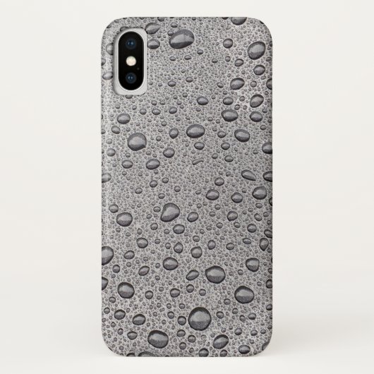 Coques Case-Mate iPhone gouttelettes d'eau gris (Dos)