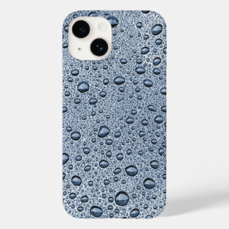 Coque Pour iPhone 14 Gouttelettes d'eau gris métal