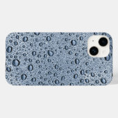 Coques Case-Mate iPhone Gouttelettes d'eau gris métal (Verso (horizontal))