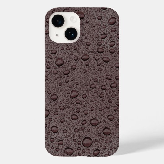 Coques Case-Mate iPhone Gouttelettes d'eau marron bordeaux (Verso)