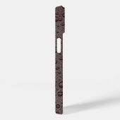 Coques Case-Mate iPhone Gouttelettes d'eau marron bordeaux (Verso / Droite)