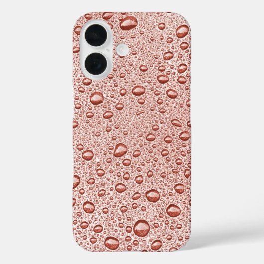 Coques Case-Mate iPhone Gouttelettes d'eau orange pêche (Verso)