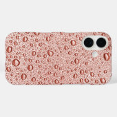 Coques Case-Mate iPhone Gouttelettes d'eau orange pêche (Verso (horizontal))