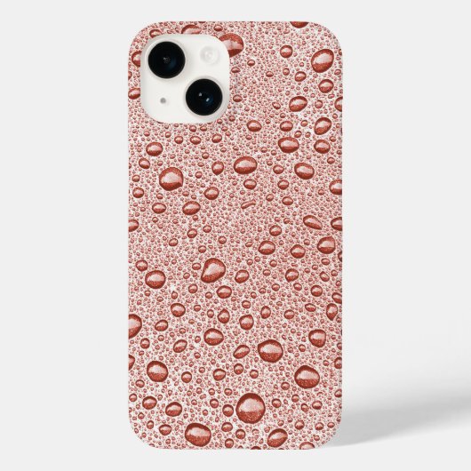 Coques Case-Mate iPhone Gouttelettes d'eau orange pêche (Verso)