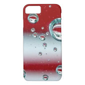 Coques Case-Mate iPhone gouttelettes d'eau rayées rouges et blanches (Dos)