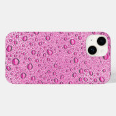 Coques Case-Mate iPhone gouttelettes d'eau roses chaudes (Verso (horizontal))