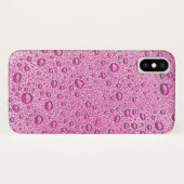 Coques Case-Mate iPhone gouttelettes d'eau roses chaudes (Dos (Horizontal))